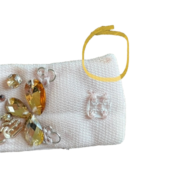 Camille LA VIE Beaded Bodice Gown Blush Pink with Waist & Back Cutouts Size 2 - Picture 10 of 16